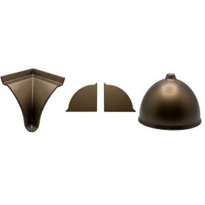 Γωνίες Αρμοκάλυπτρο για αλουμινίου τύπου "Οβάλ" (SET) (Καφέ)